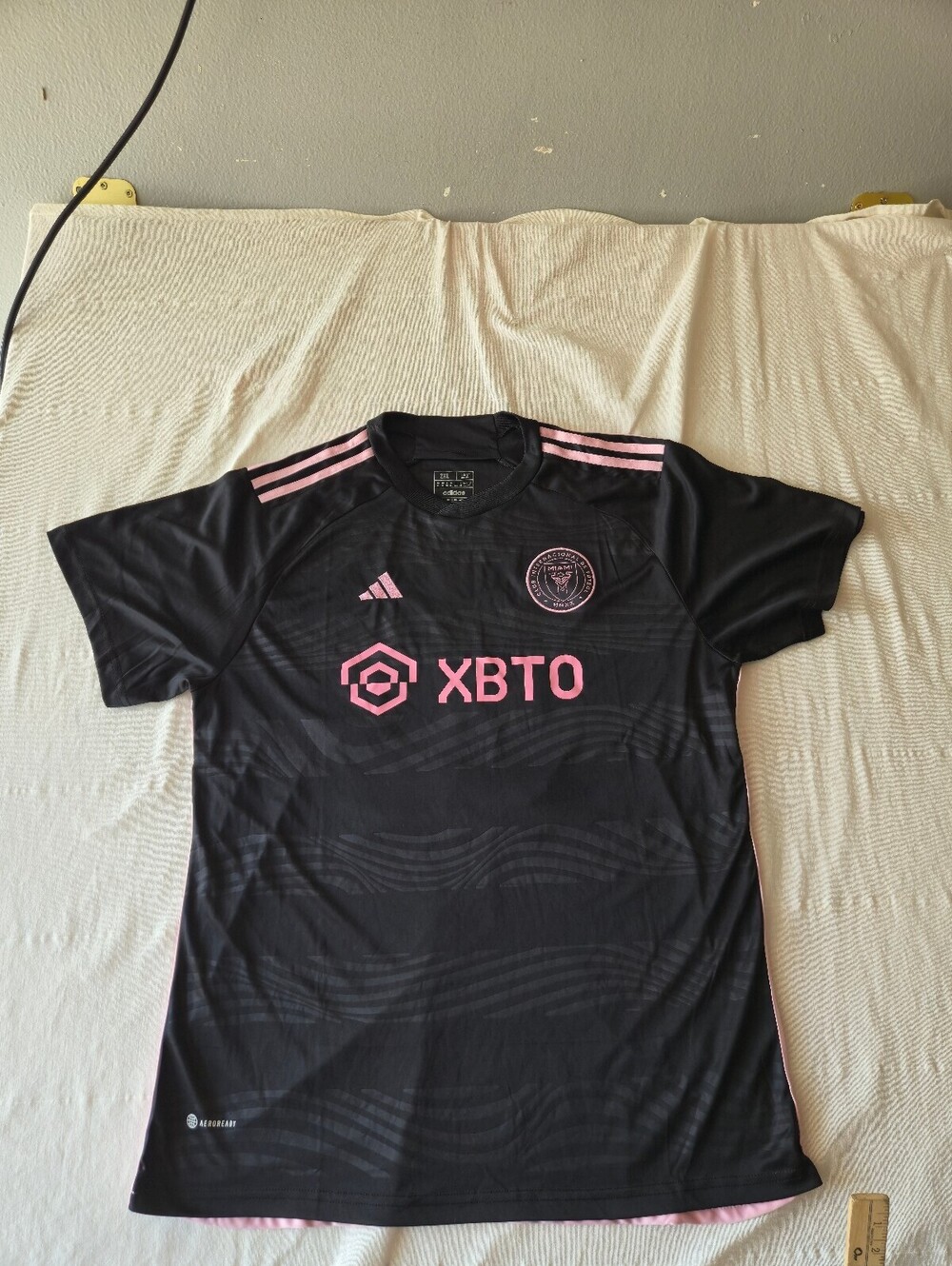 Adidas Inter Miami 2XL Slim Fit Soccer Jersey Messi #10 Black Pink